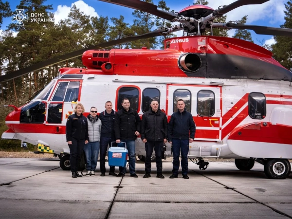 Авіація ДСНС вперше за час повномасштабної війни здійснила доставку донорського органу