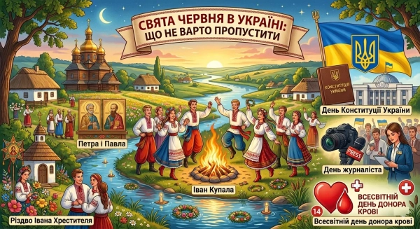 Свята в червні: головні дати, які варто не пропустити