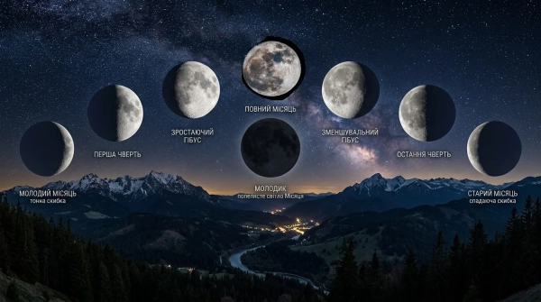 Молодик 15 червня 2026: коли настане, що означає і як спостерігати за зоряним небом