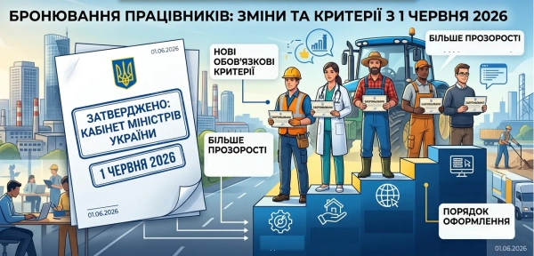 Нові правила бронювання працівників у 2026 році: що зміниться для бізнесу з 1 червня та кого торкнуться нововведення