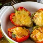 Запечені перці з рикотою, кабачками та моцарелою